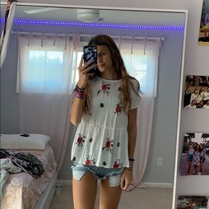 Floral tee